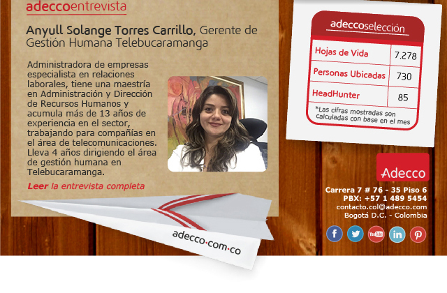 Anyull Solange Torres Carrillo - Gerente de Gestión Humana Telebucaramanga